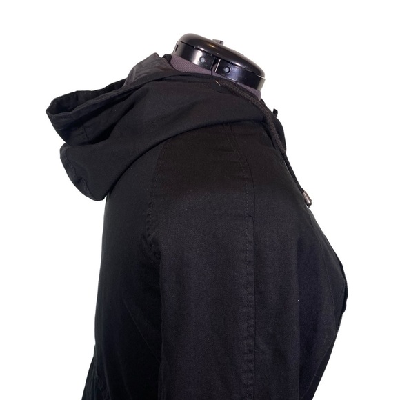 MISS LONDON Black label women's plus size 2X Black hooded pockets snap jacket - Picture 5 of 9